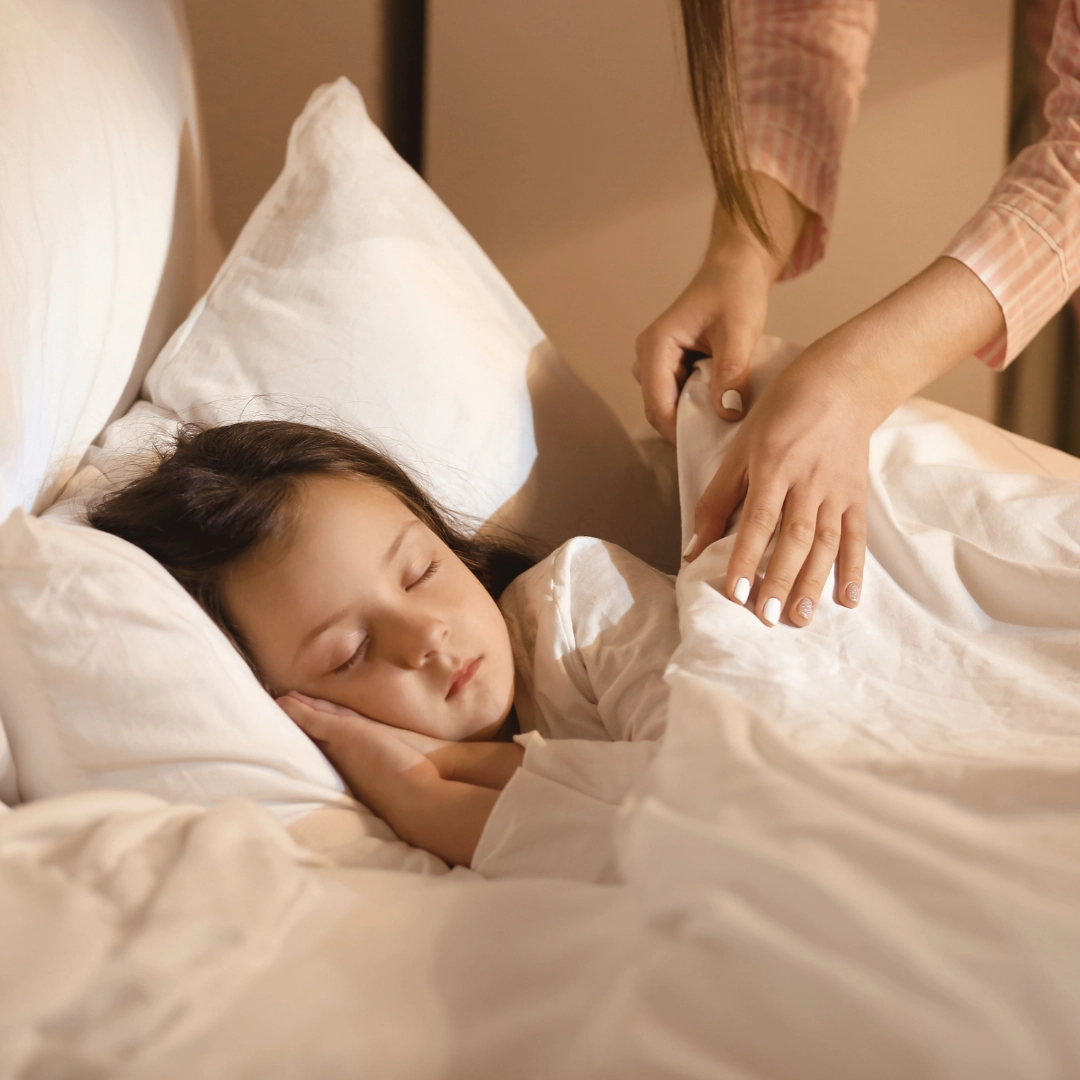 Moment apaisé autour du coucher de l’enfant
